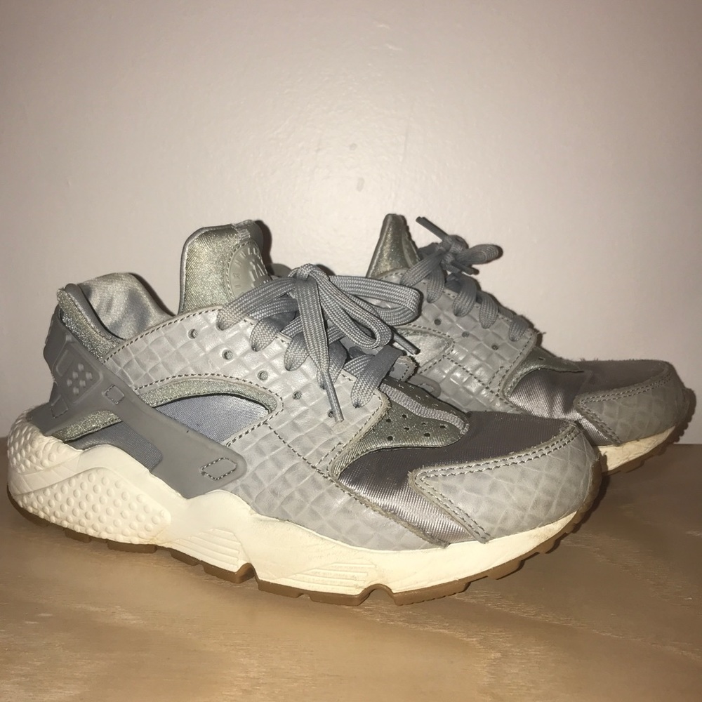Silver Nike Huaraches